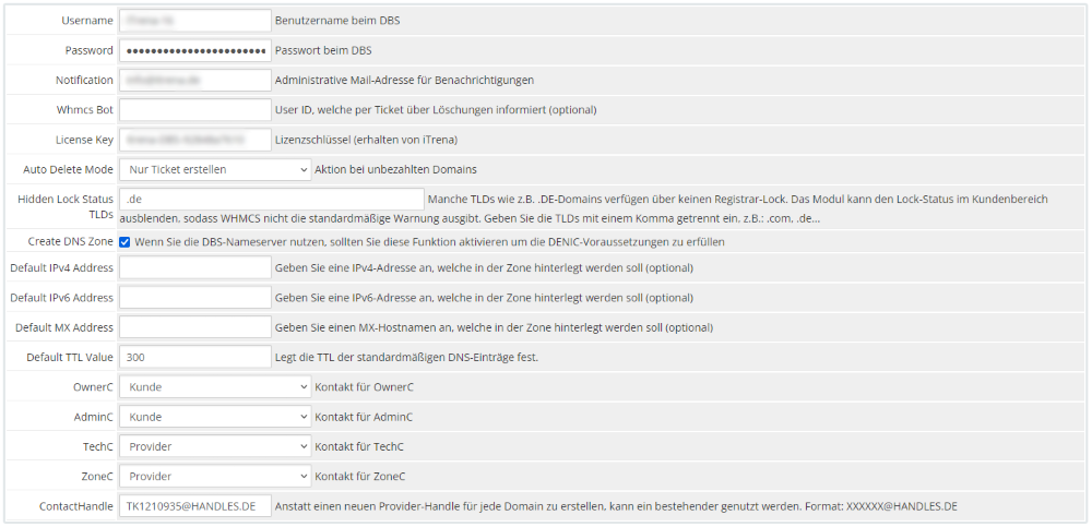 SmartNic Registrar Modul für WHMCS